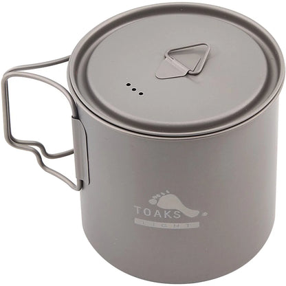 Light Titanium 650Ml Outdoor Camping Cook Pot POT-650-L