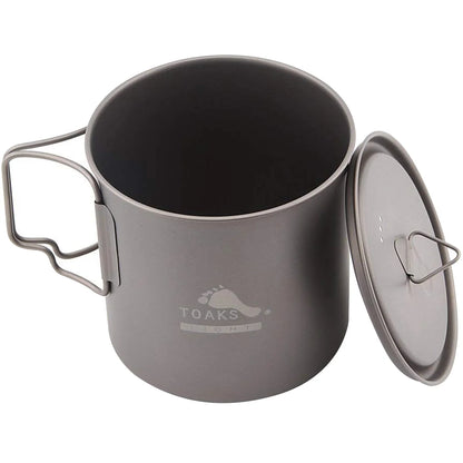 Light Titanium 650Ml Outdoor Camping Cook Pot POT-650-L