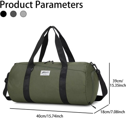 BE SMART Waterproof Men'S Gym Bag with Shoe Compartment, Lightweight Large Duffel for Travel, Sports & Fitness (Olive Green)